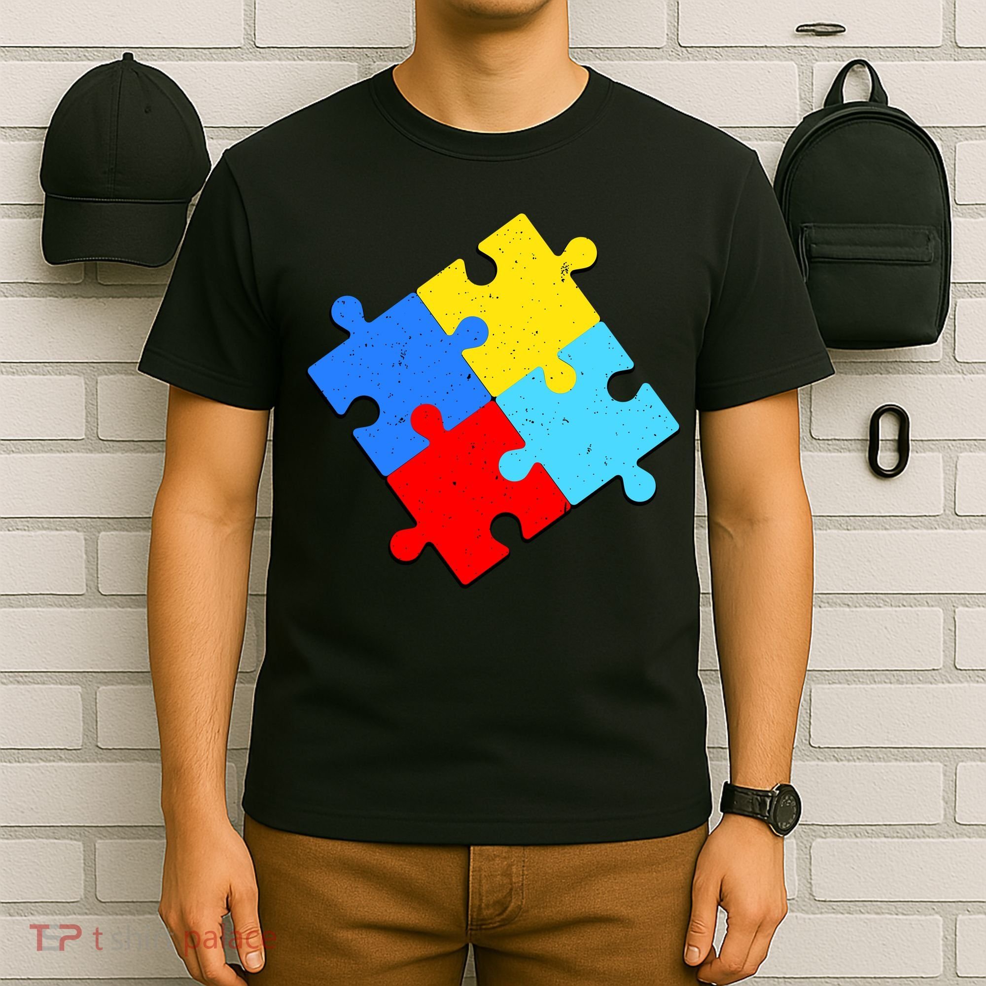 Vintage Autism Puzzle T-Shirt