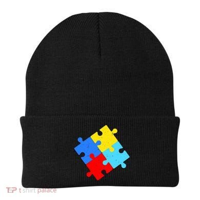 Vintage Autism Puzzle Beanie