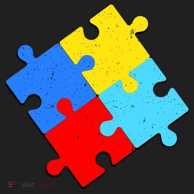 Vintage Autism Puzzle District V.I.T. Heavyweight Hoodie