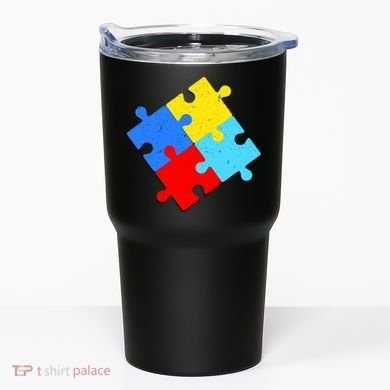 Vintage Autism Puzzle Tumbler