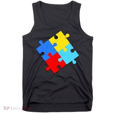 Vintage Autism Puzzle Tank Top
