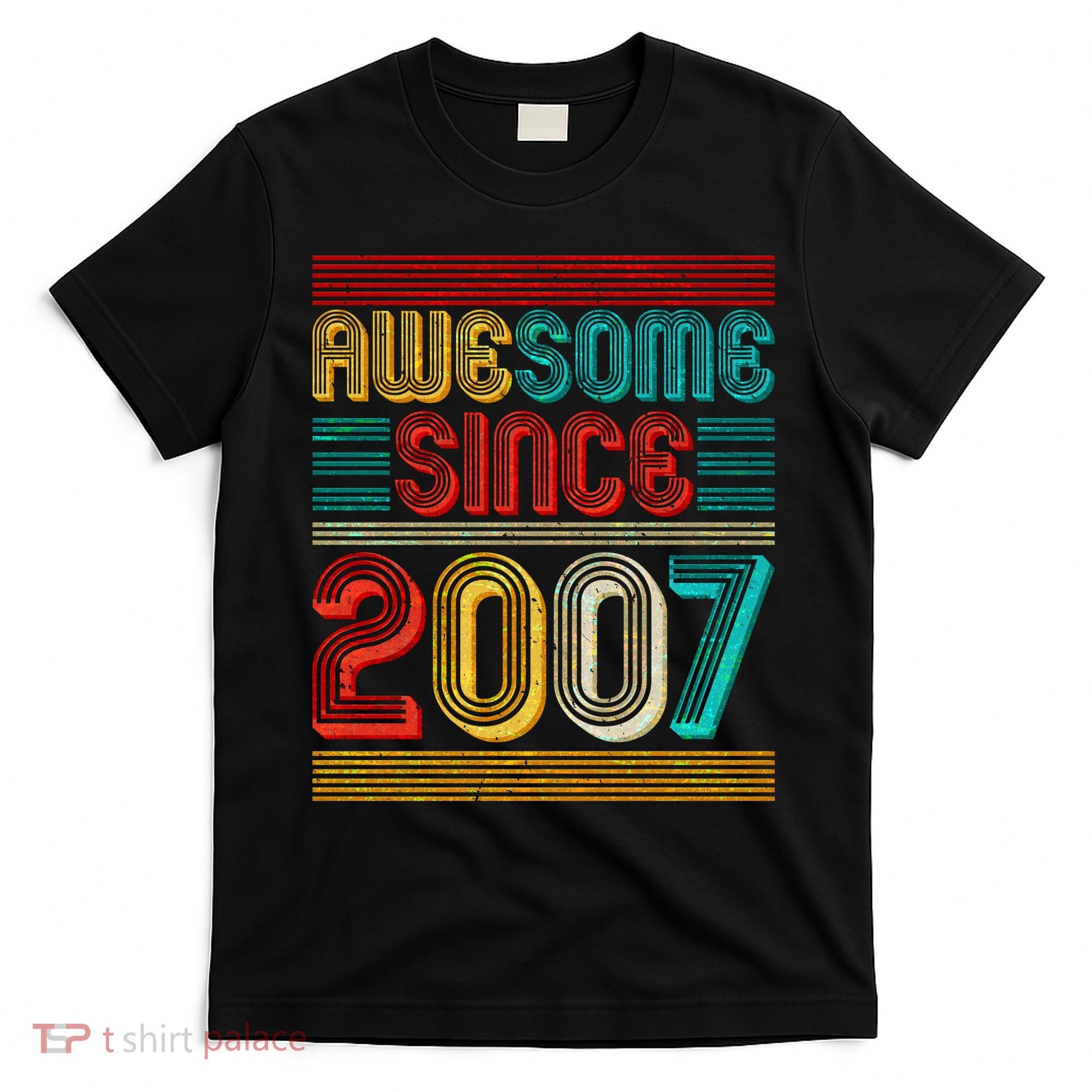 Vintage Awesome Since 2007 Happy 12th Birthday T-Shirt