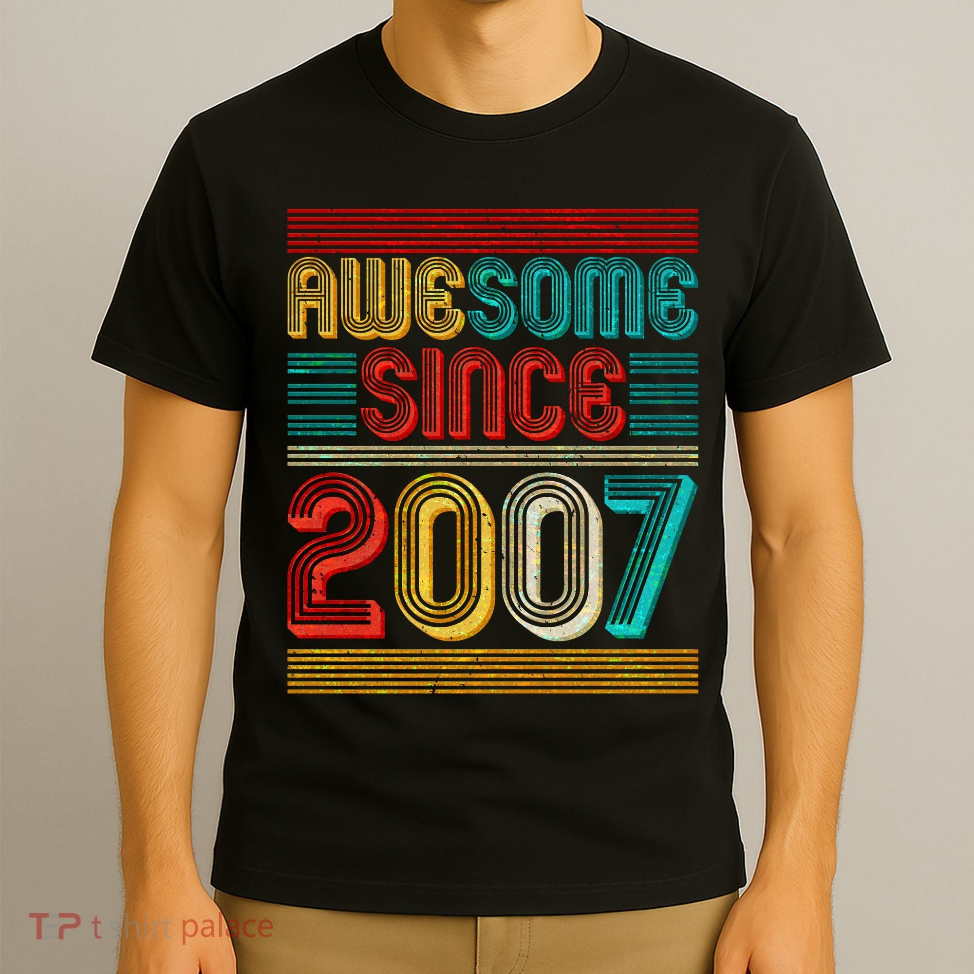 Vintage Awesome Since 2007 Happy 12th Birthday T-Shirt