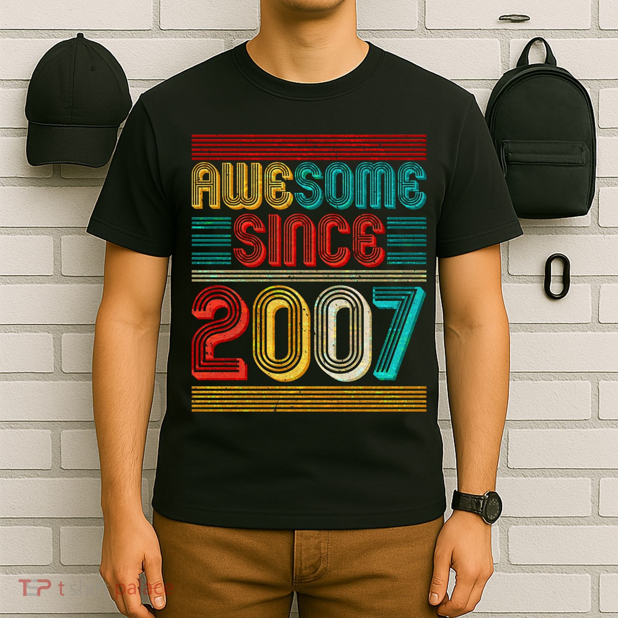 Vintage Awesome Since 2007 Happy 12th Birthday T-Shirt