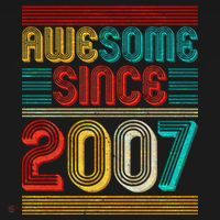 Vintage Awesome Since 2007 Happy 12th Birthday T-Shirt thumb 7