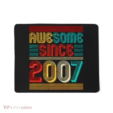 Vintage Awesome Since 2007 Happy 12th Birthday Mousepad