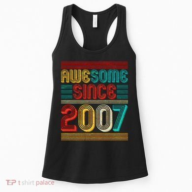 Vintage Awesome Since 2007 Happy 12th Birthday Women's Tank Top