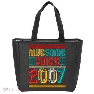 Vintage Awesome Since 2007 Happy 12th Birthday Tote Bag