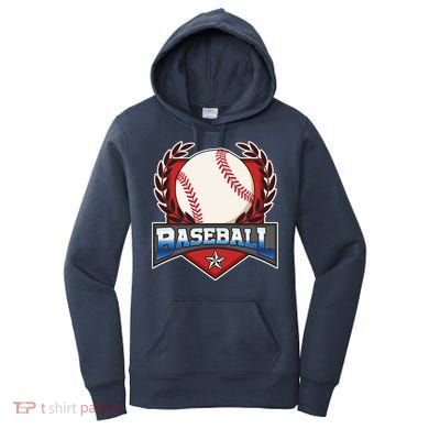 Vintage Baseball Fan Logo Women's Hoodie