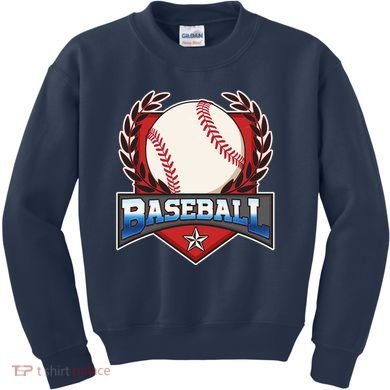 Vintage Baseball Fan Logo Kids Sweatshirt