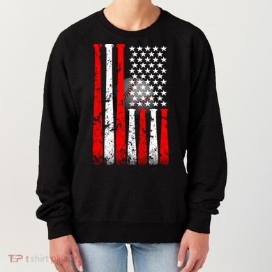 Vintage Baseball Flag Women's Sweatshirt