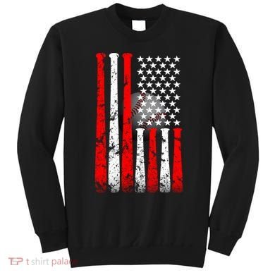 Vintage Baseball Flag Sweatshirt