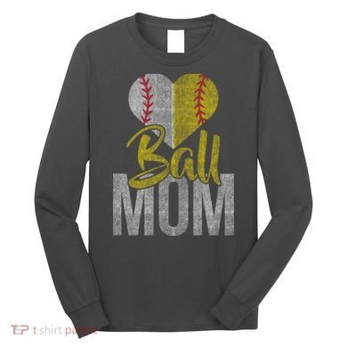 Vintage baseball Mom Long Sleeve Shirt