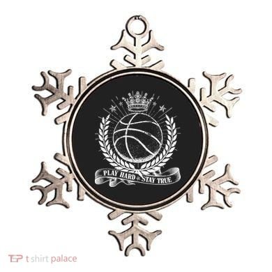 Vintage Basketball Stay True Play Hard Ornament