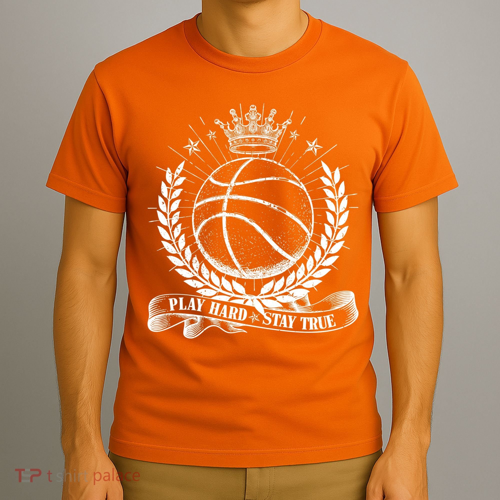Vintage Basketball Stay True Play Hard T-Shirt