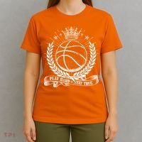 Vintage Basketball Stay True Play Hard T-Shirt thumb 4