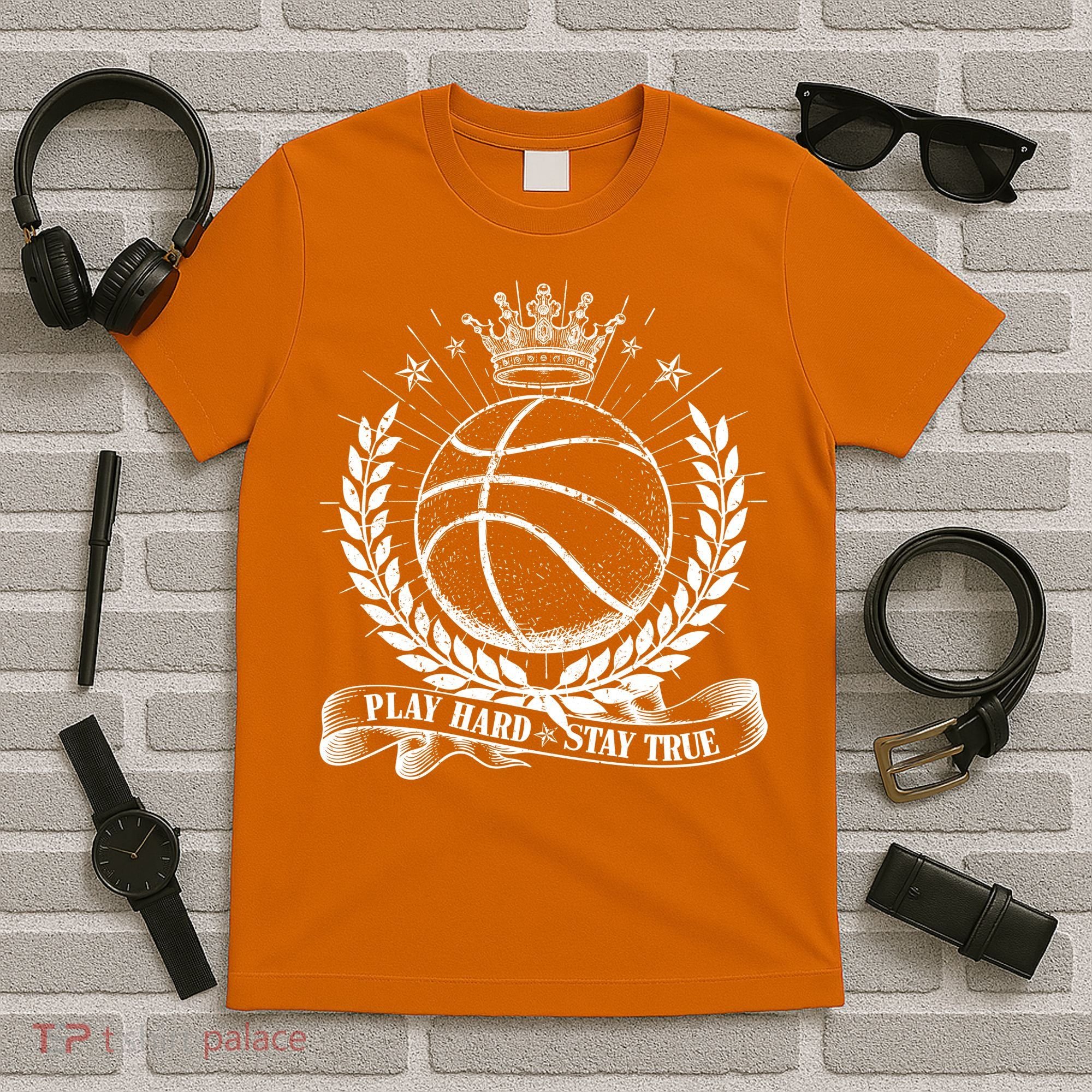 Vintage Basketball Stay True Play Hard T-Shirt