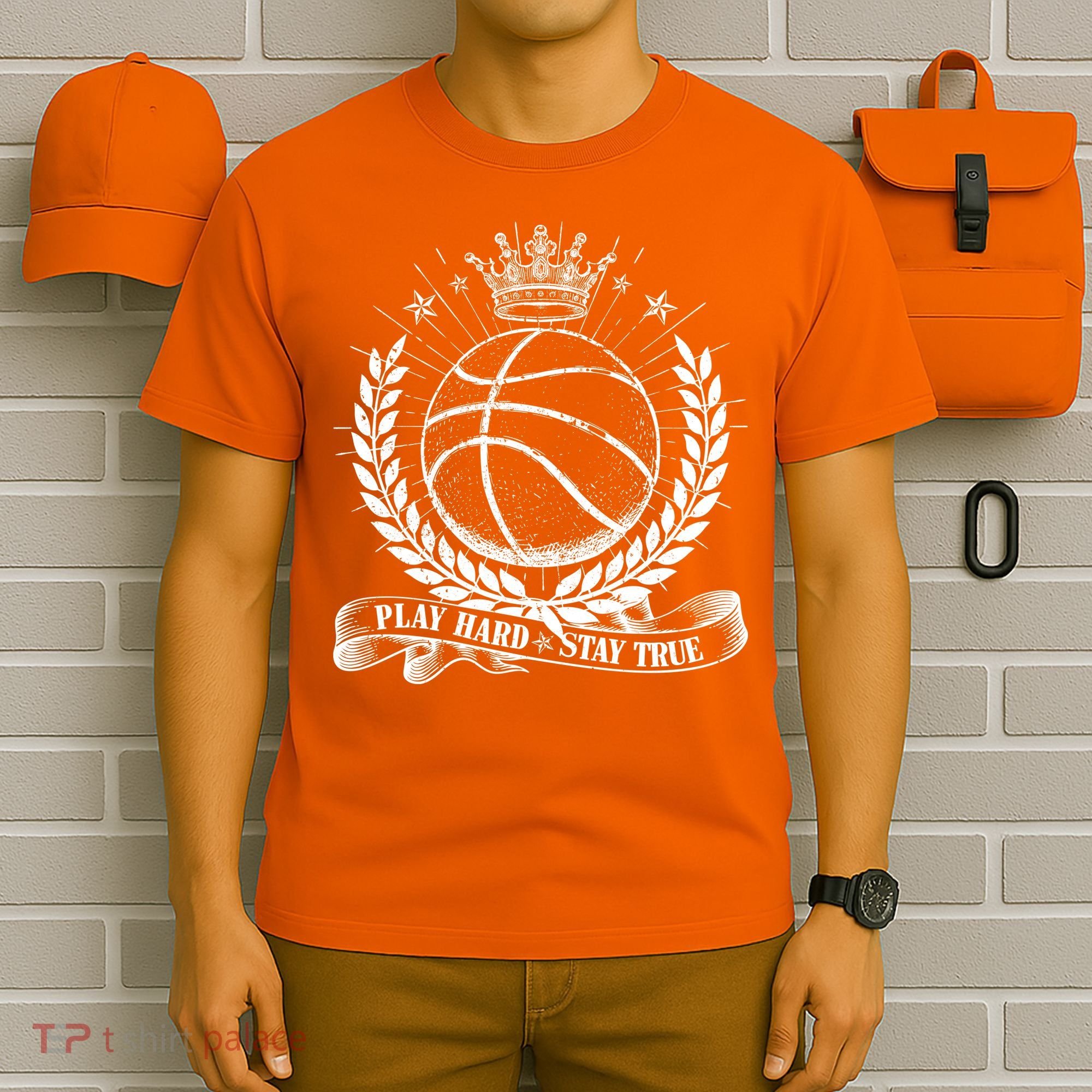 Vintage Basketball Stay True Play Hard T-Shirt
