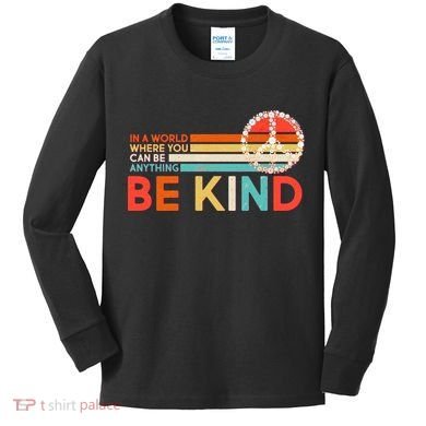 Vintage Be Kind Kids Long Sleeve Shirt