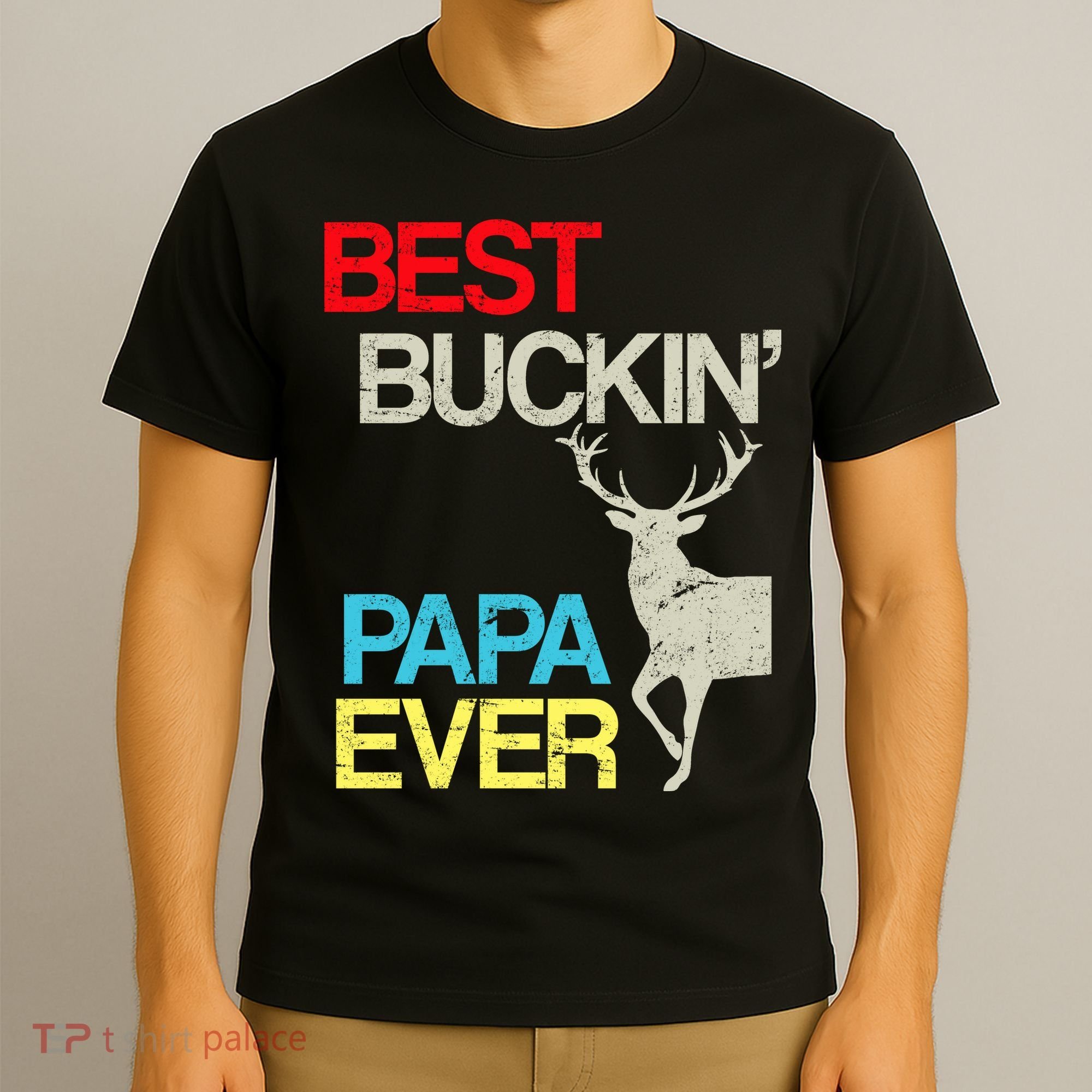 Vintage Best Buckin Papa Hunting T-Shirt