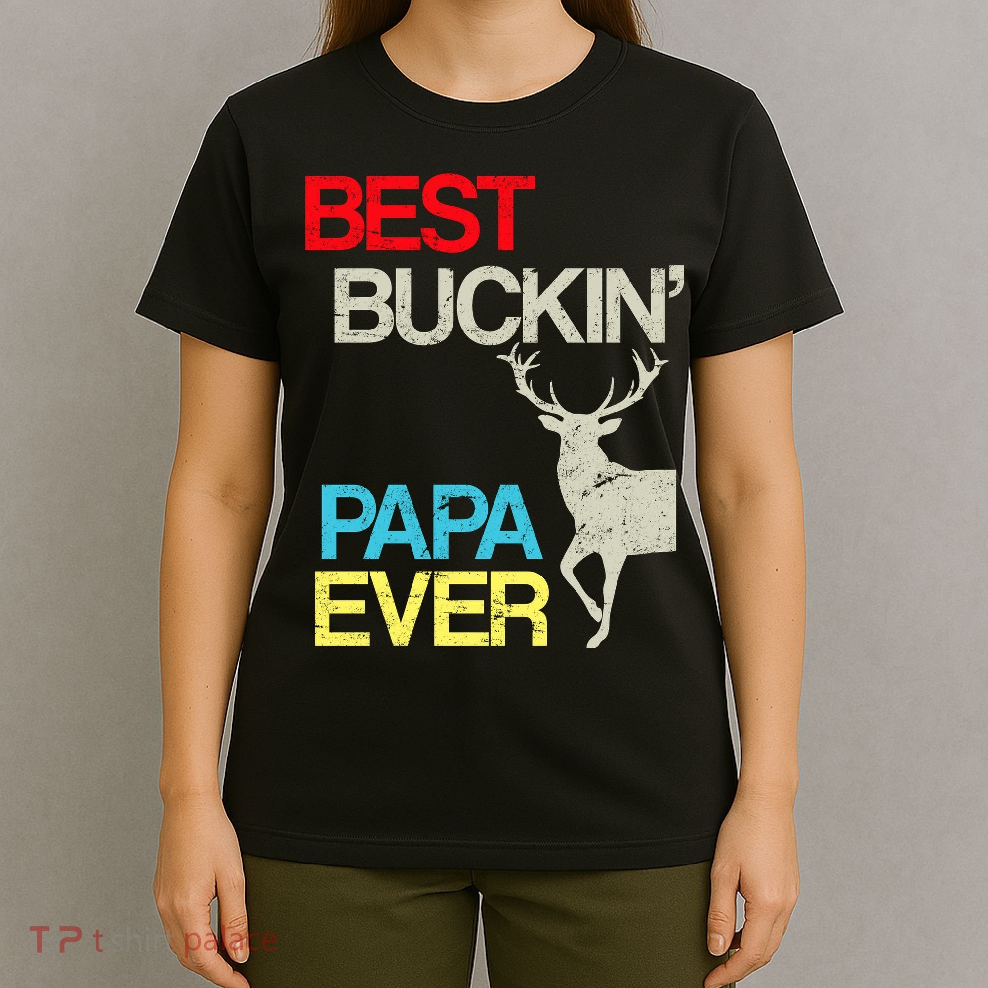Vintage Best Buckin Papa Hunting T-Shirt