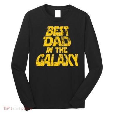 Vintage Best Dad In The Galaxy Long Sleeve Shirt