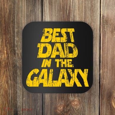Vintage Best Dad In The Galaxy Coaster