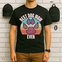 Vintage Best Dog Mom Ever T-Shirt thumb 6