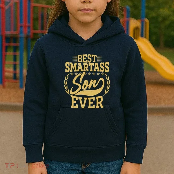 Vintage Best Smartass Son Ever Kids Hoodie