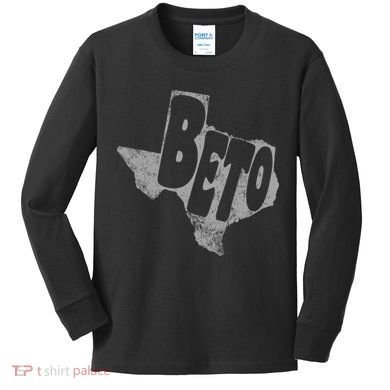 Vintage BETO Texas State Logo Kids Long Sleeve Shirt