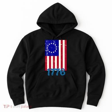 Vintage Betsy Ross American Flag Hoodie