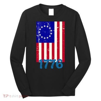Vintage Betsy Ross American Flag Long Sleeve Shirt