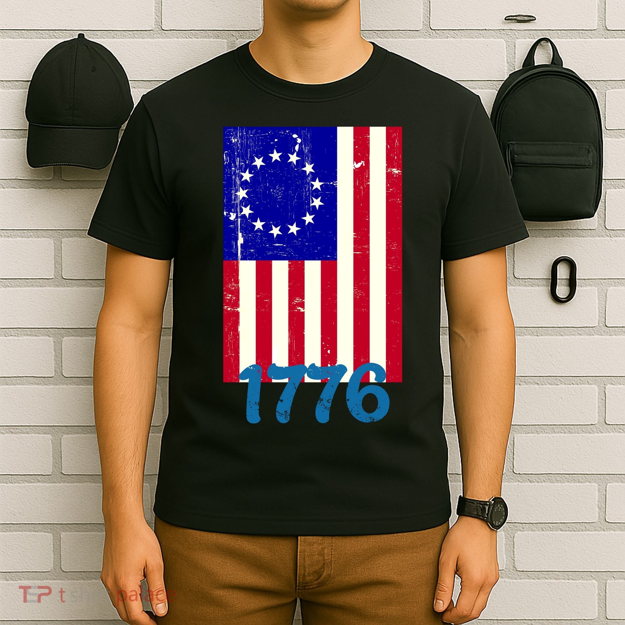 Vintage Betsy Ross American Flag T-Shirt