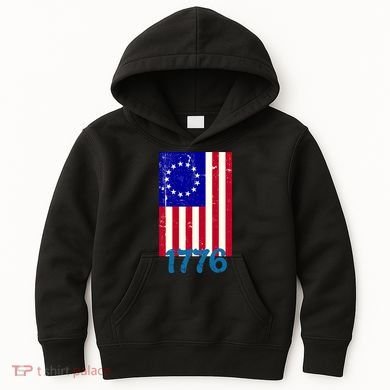 Vintage Betsy Ross American Flag Kids Hoodie