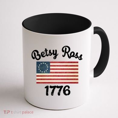 Vintage Betsy Ross Flag 1776 Coffee Mug back