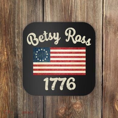 Vintage Betsy Ross Flag 1776 Coaster