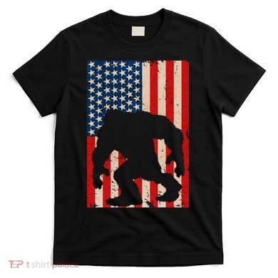 Vintage Bigfoot American Flag T-Shirt