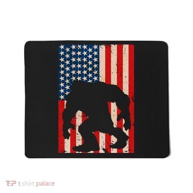 Vintage Bigfoot American Flag Mousepad