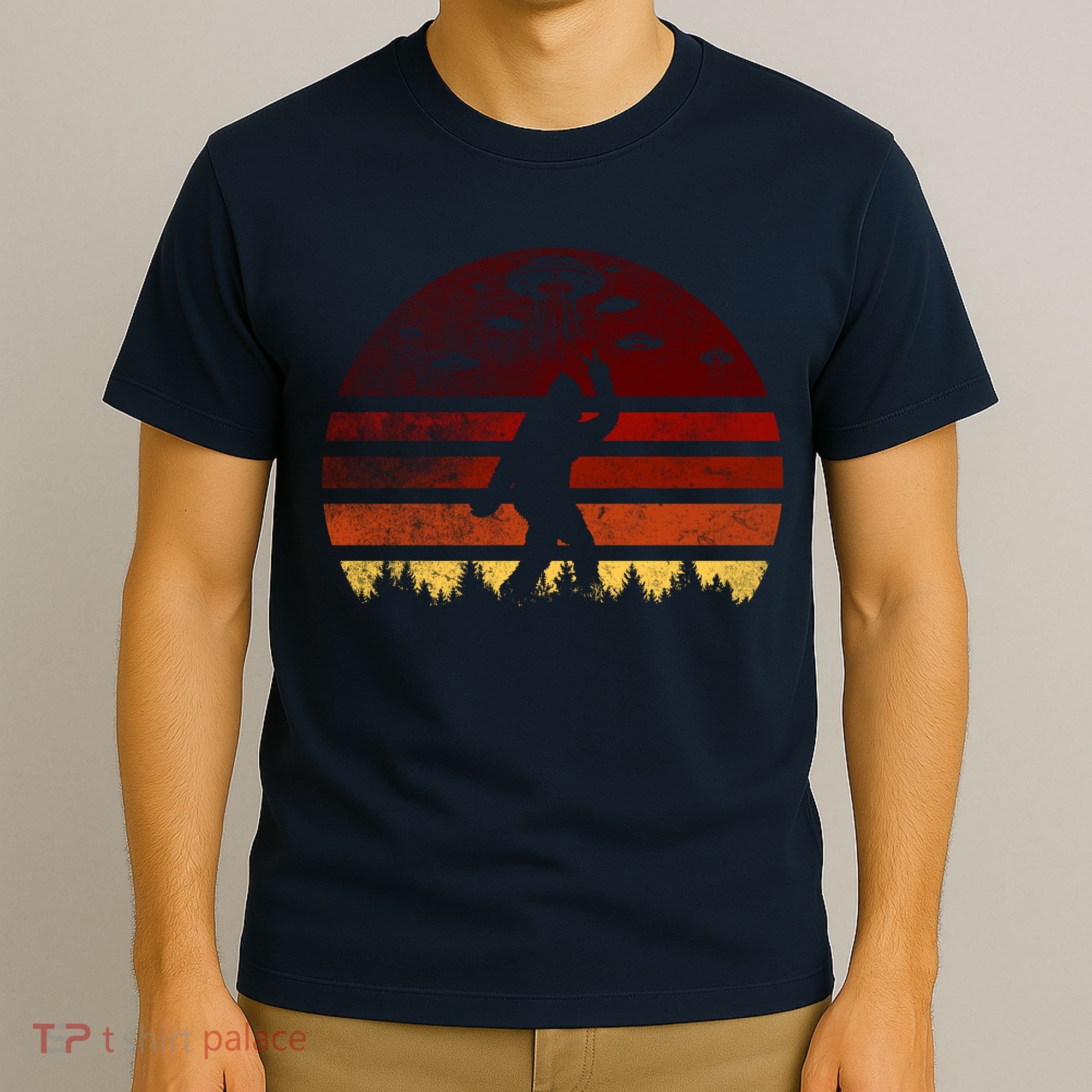 Vintage Bigfoot UFO Abduction Believe T-Shirt