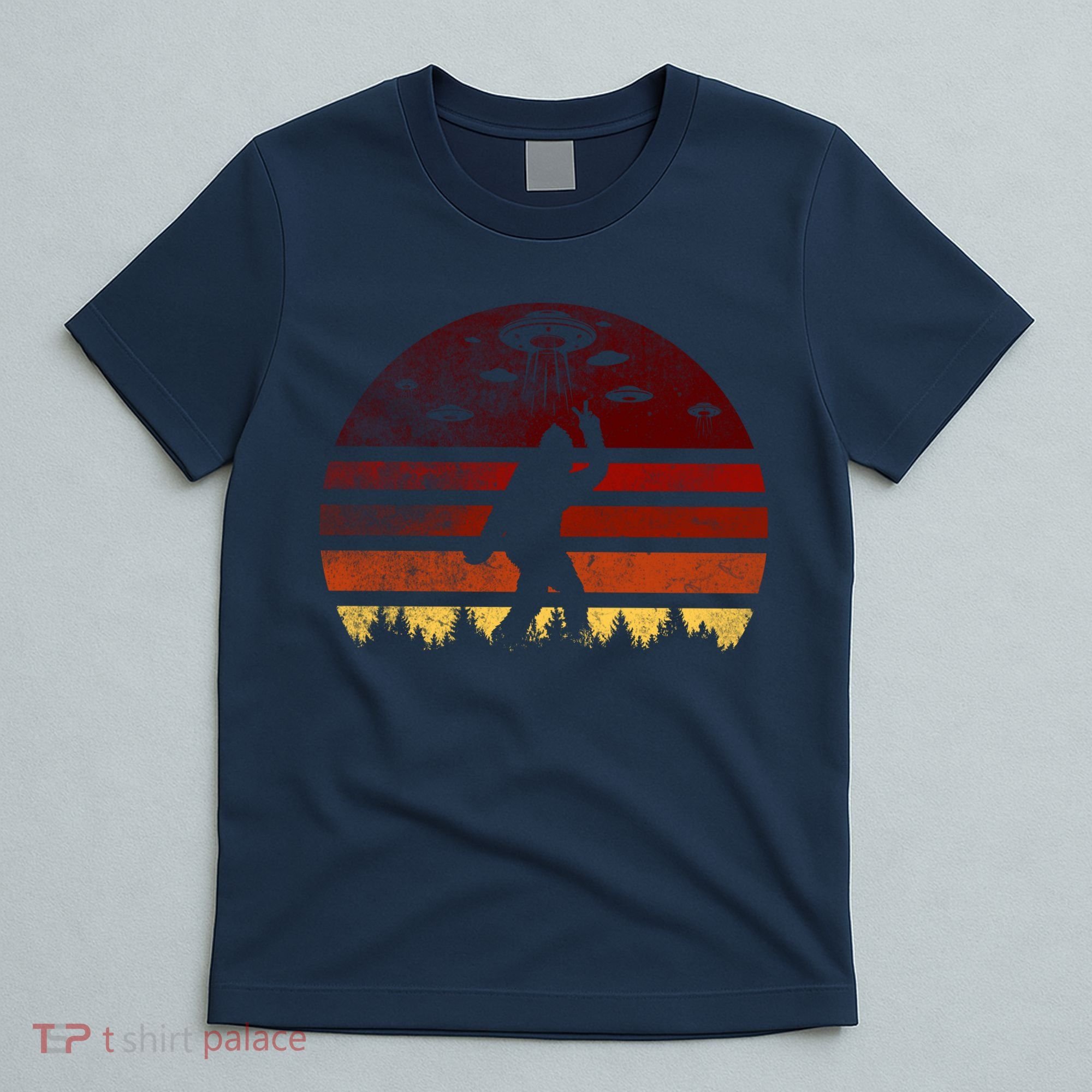 Vintage Bigfoot UFO Abduction Believe T-Shirt