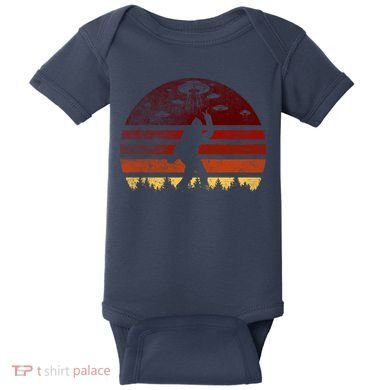 Vintage Bigfoot UFO Abduction Believe Baby Bodysuit