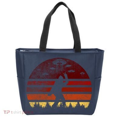 Vintage Bigfoot UFO Abduction Believe Tote Bag