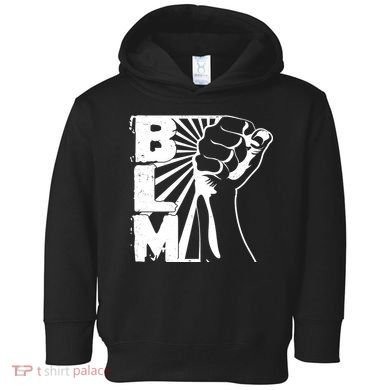 Vintage BLM Black Lives Matter Fist  Toddler Hoodie