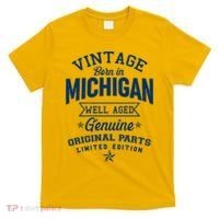 Vintage Born In Michigan Well Aged T-Shirt thumb 0