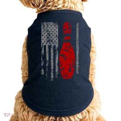 Vintage Bowling American Flag Doggie Tank