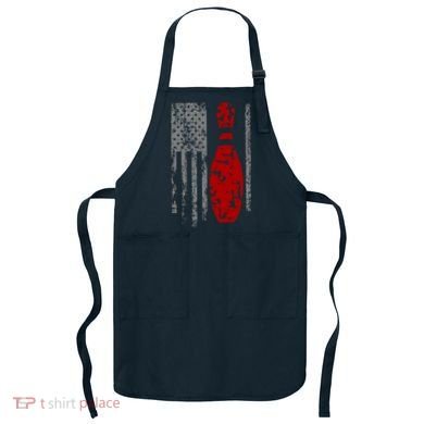 Vintage Bowling American Flag Apron
