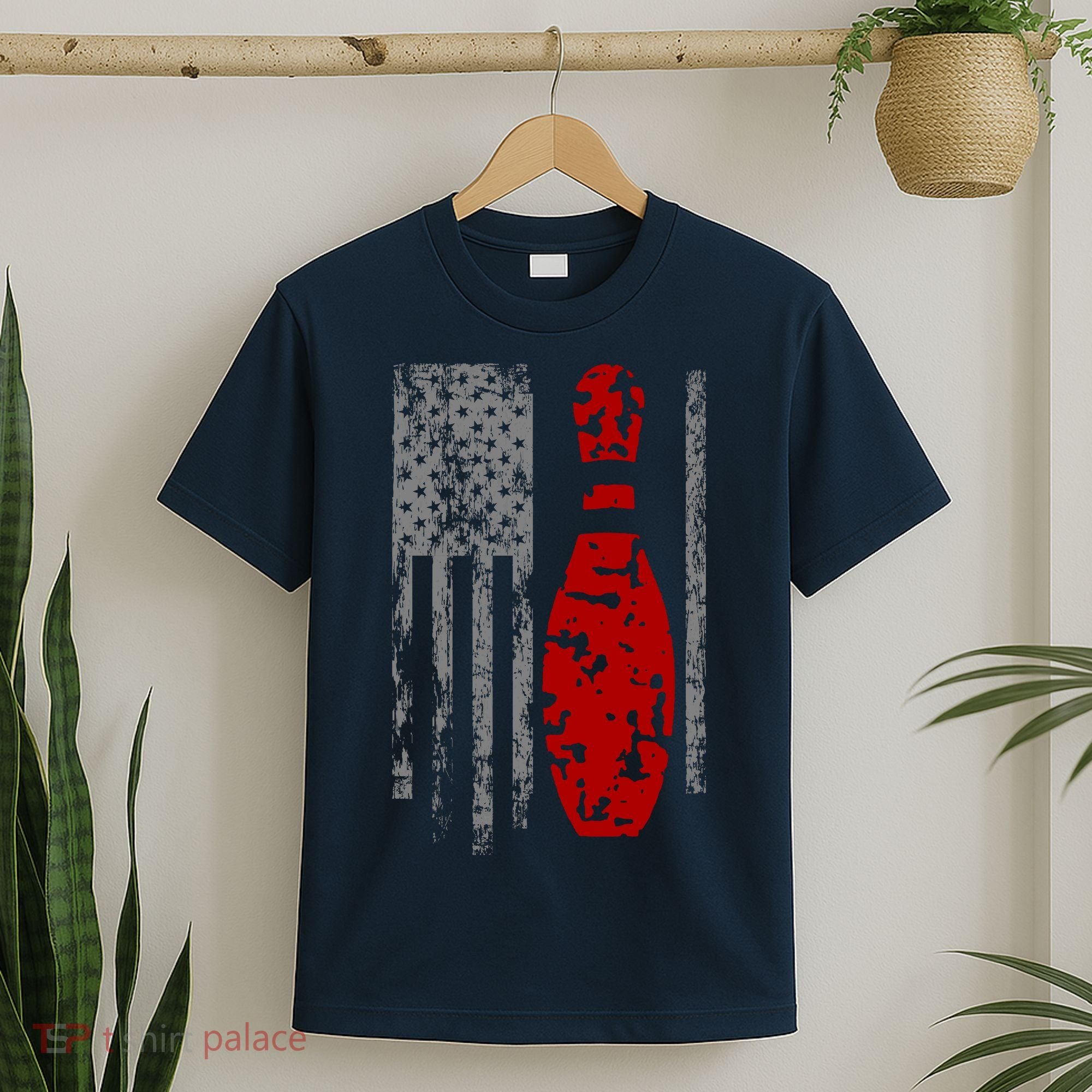 Vintage Bowling American Flag T-Shirt