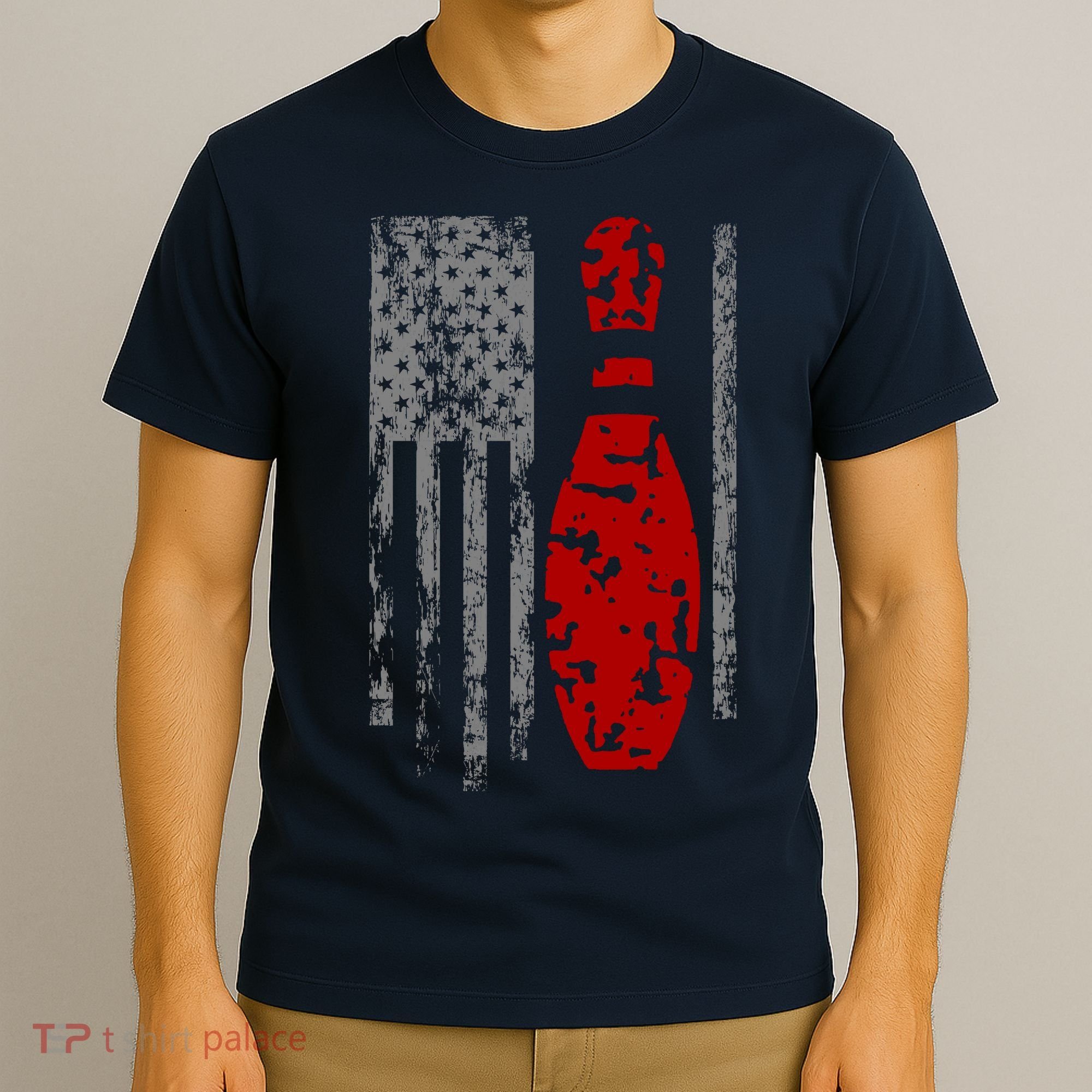 Vintage Bowling American Flag T-Shirt