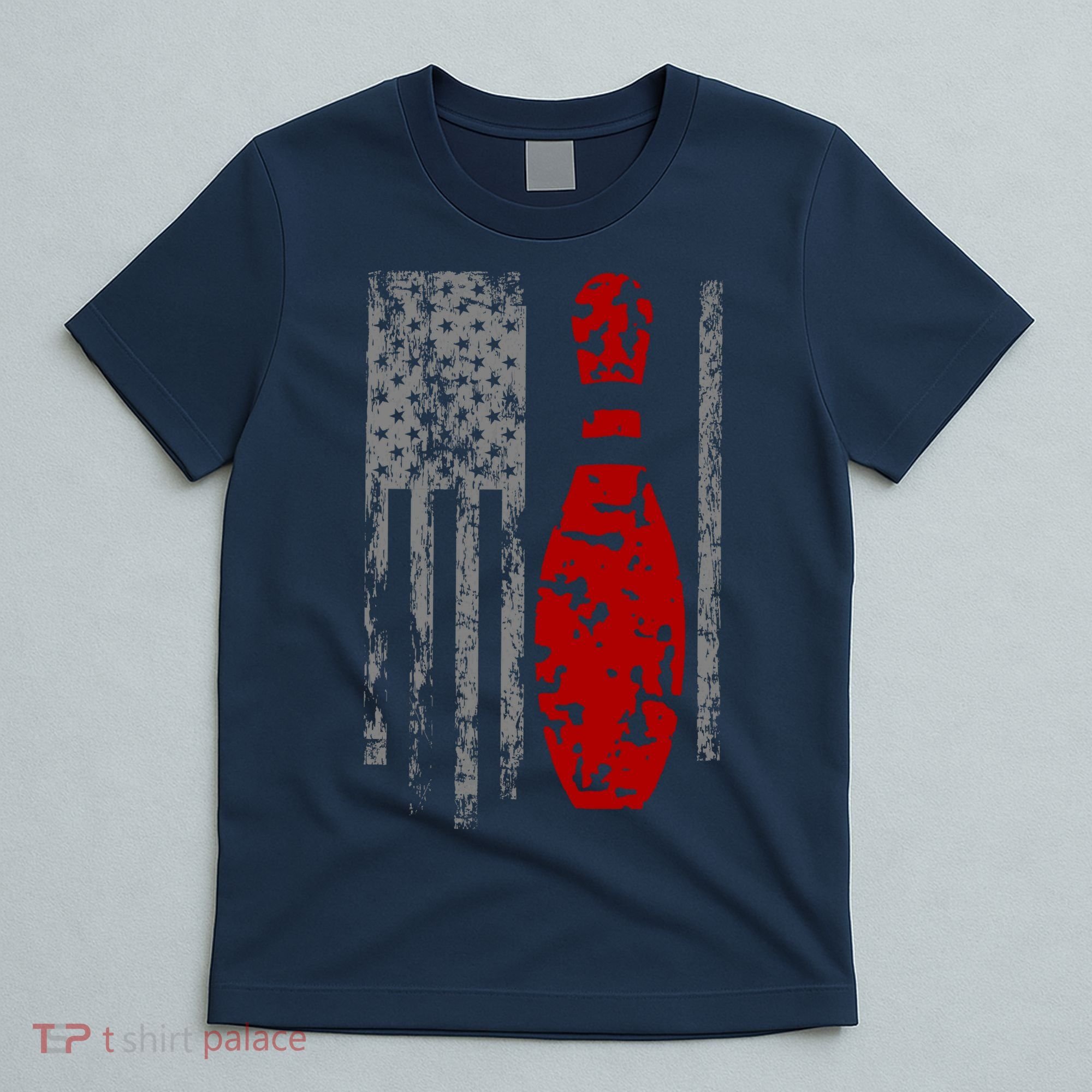 Vintage Bowling American Flag T-Shirt