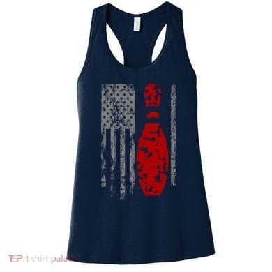 Vintage Bowling American Flag Women's Tank Top